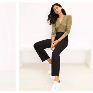 Straight leg work pants in black from LOFT